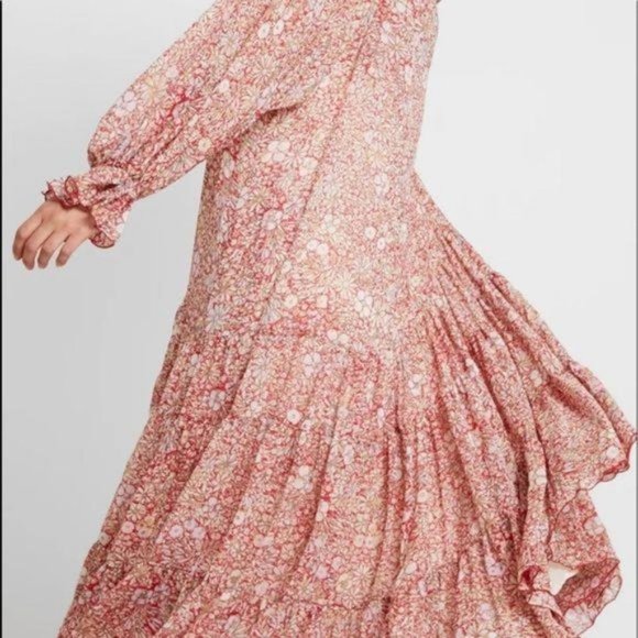 SOLD Anthropologie O.P.T Floral Poppy Boho Dress S - Picture 2 of 9